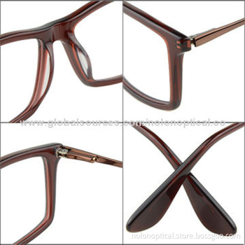 Fashion Acetate Retro Optical Frames for Unisex, with Burgundy, Logo Can be Printed